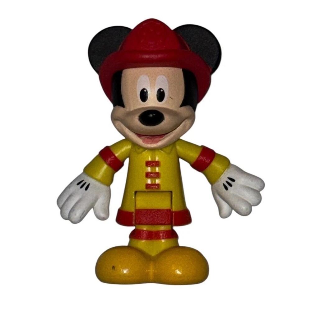 Disney Clubhouse Mickey Mouse Firefighter Plastic Figurine Cake Topper Toy